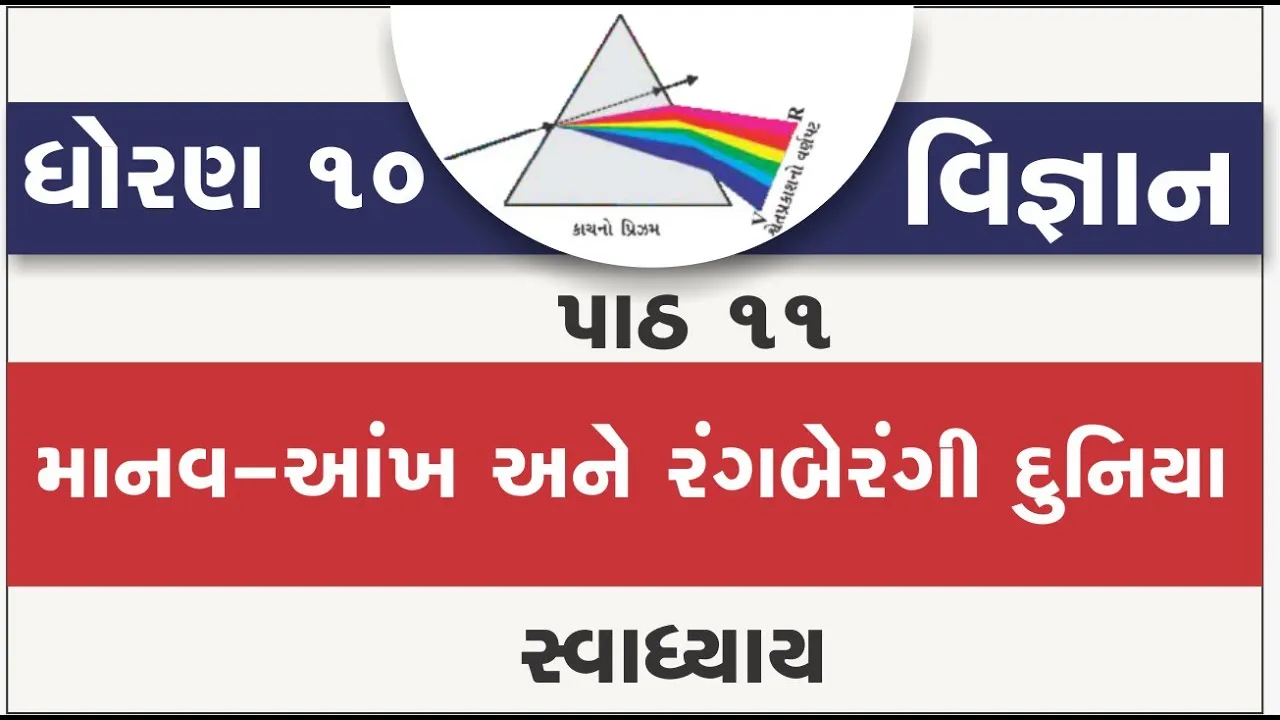 11 dhoran 10 vigyan path 11 swadhyay std 10 science ch 11 manavankh ane rangberangi duniya ｜ part 11